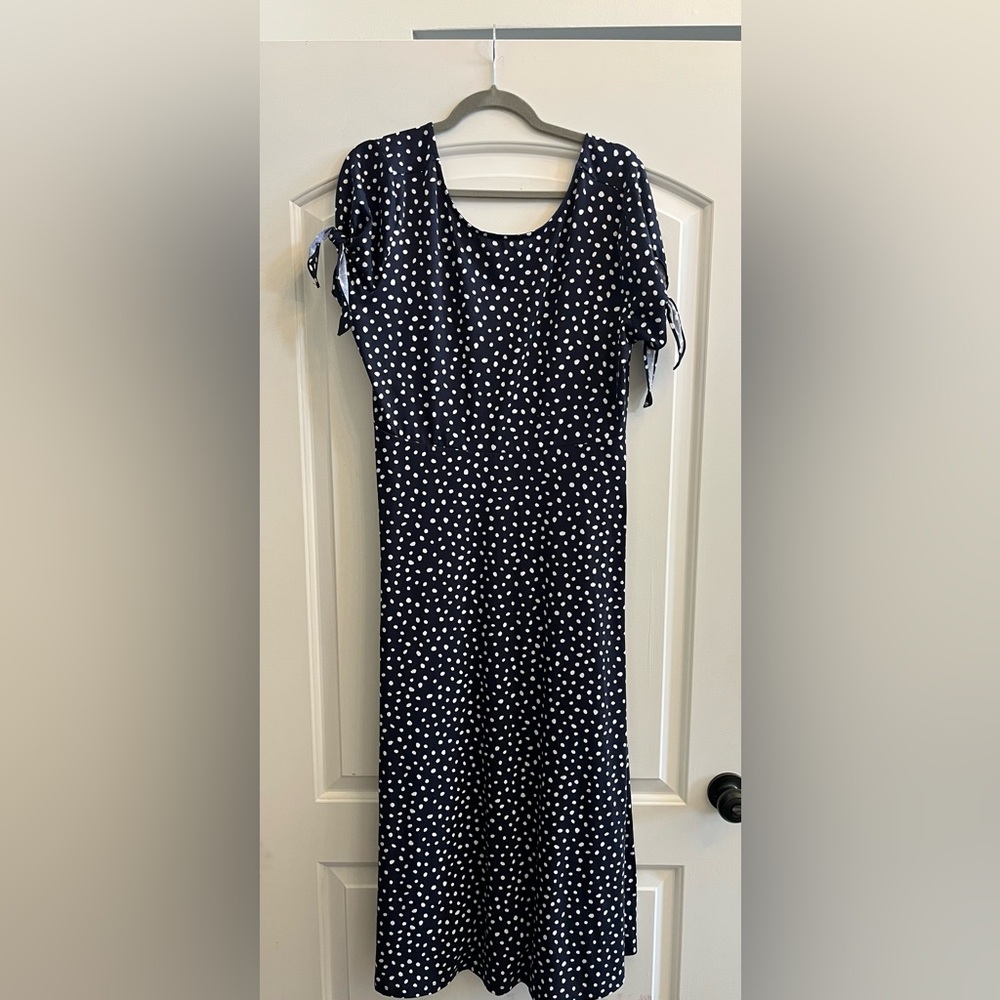 Emma & Michele Blue Flutter Sleeve Sundress